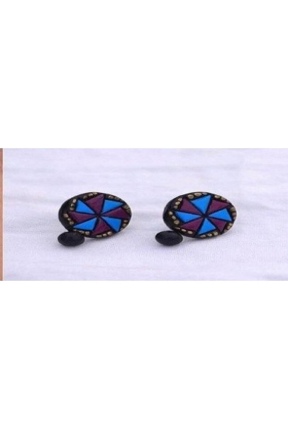 Handpainted Terracotta Jewellery – Ear rings Handpainted Terracotta Jewellery – Ear rings